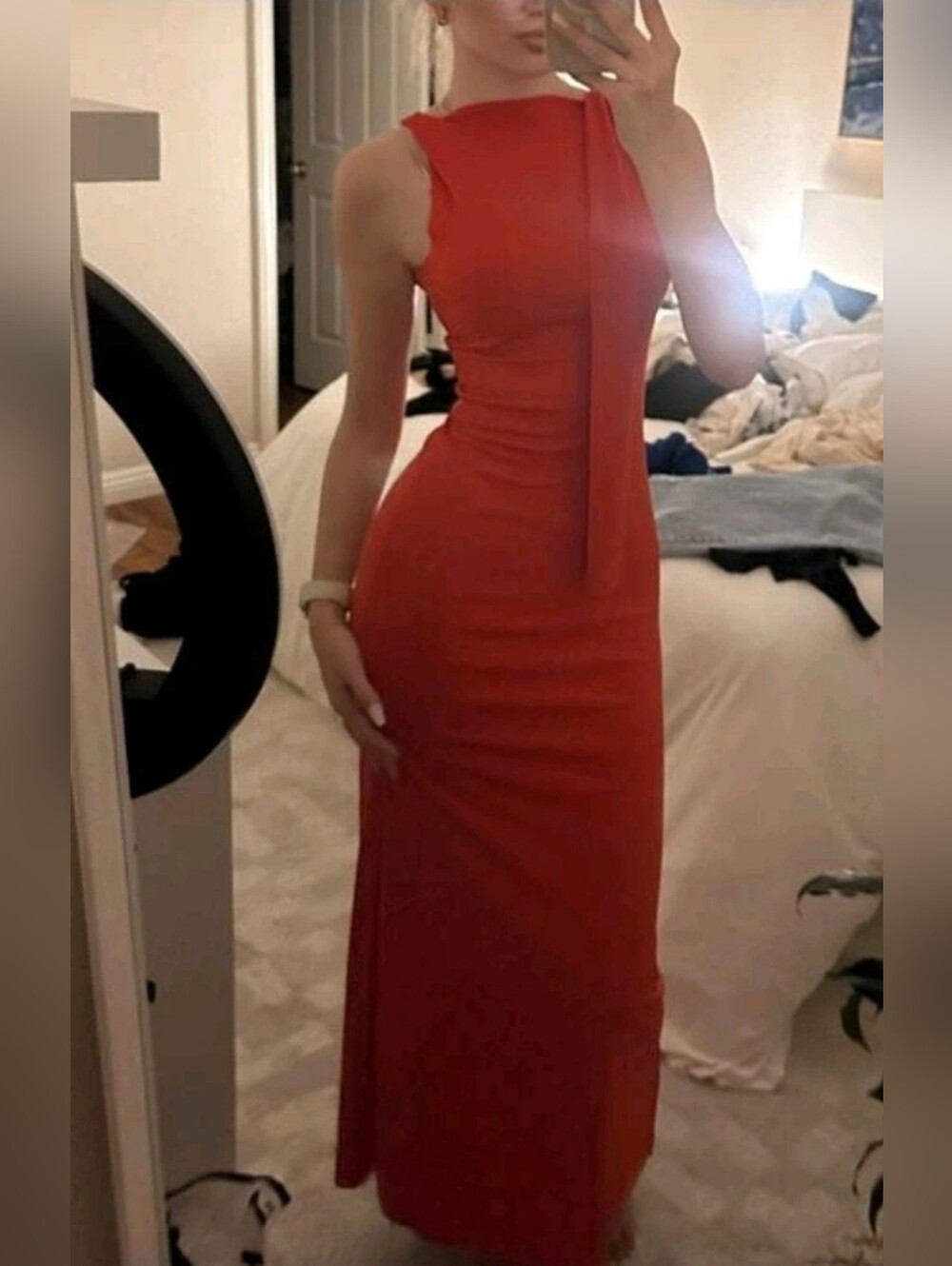 Romantic red dress